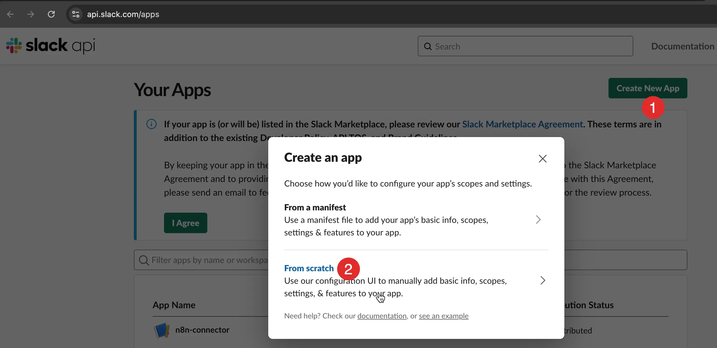 Create a Slack app