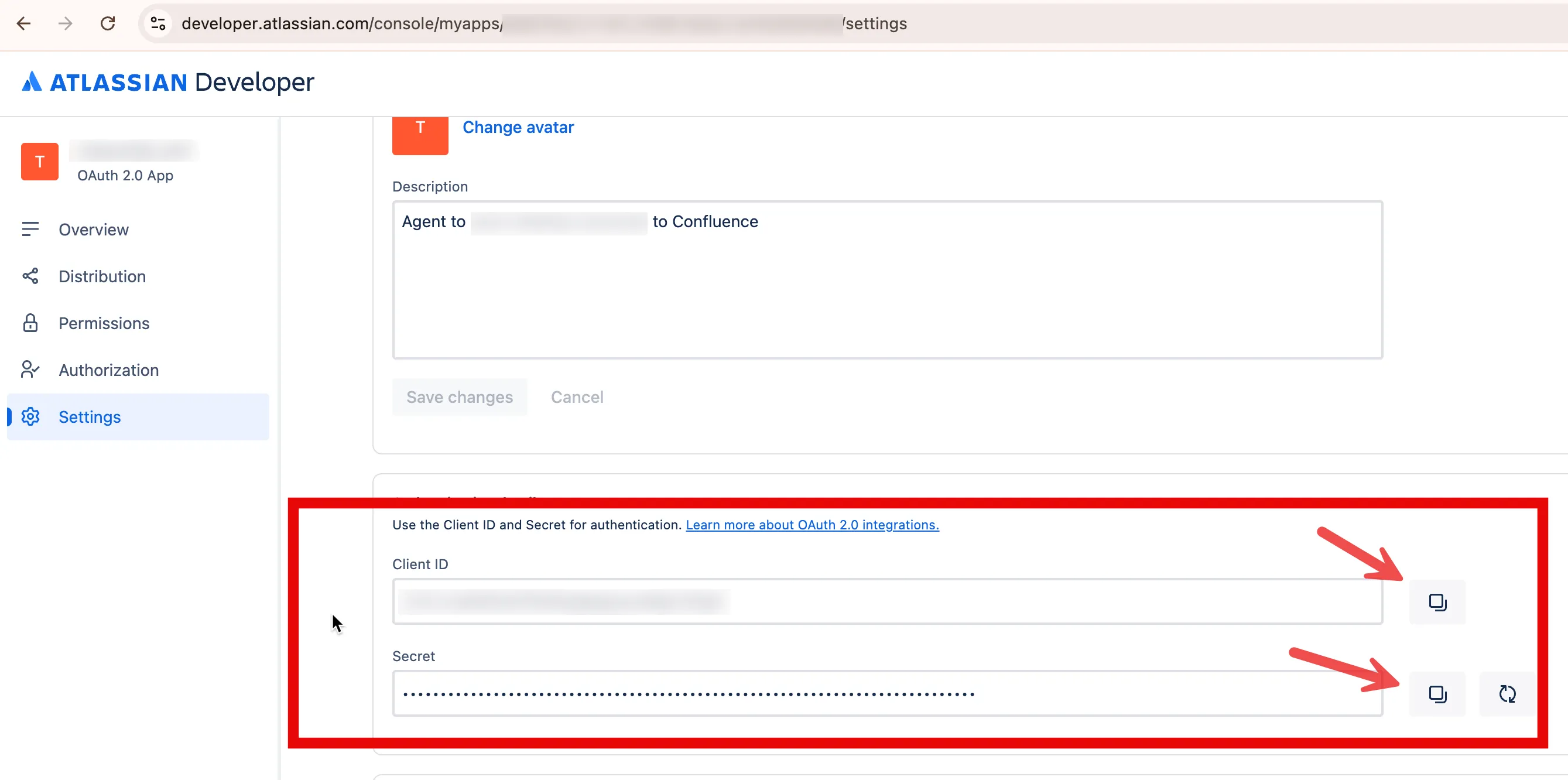 Atlassian app page