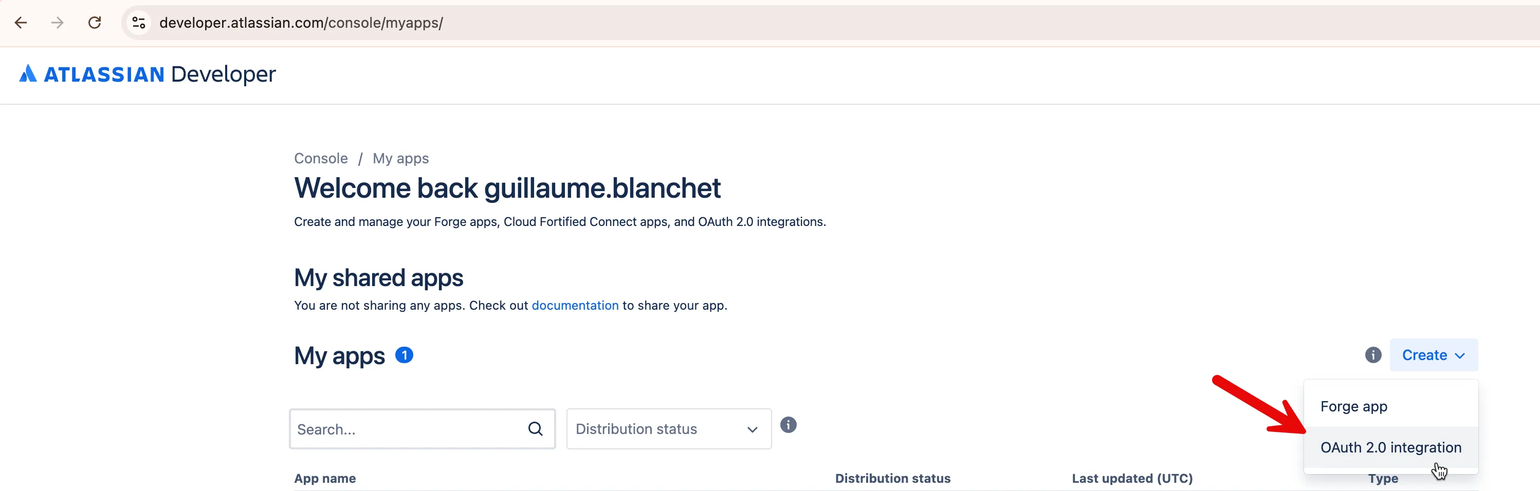 Atlassian app page