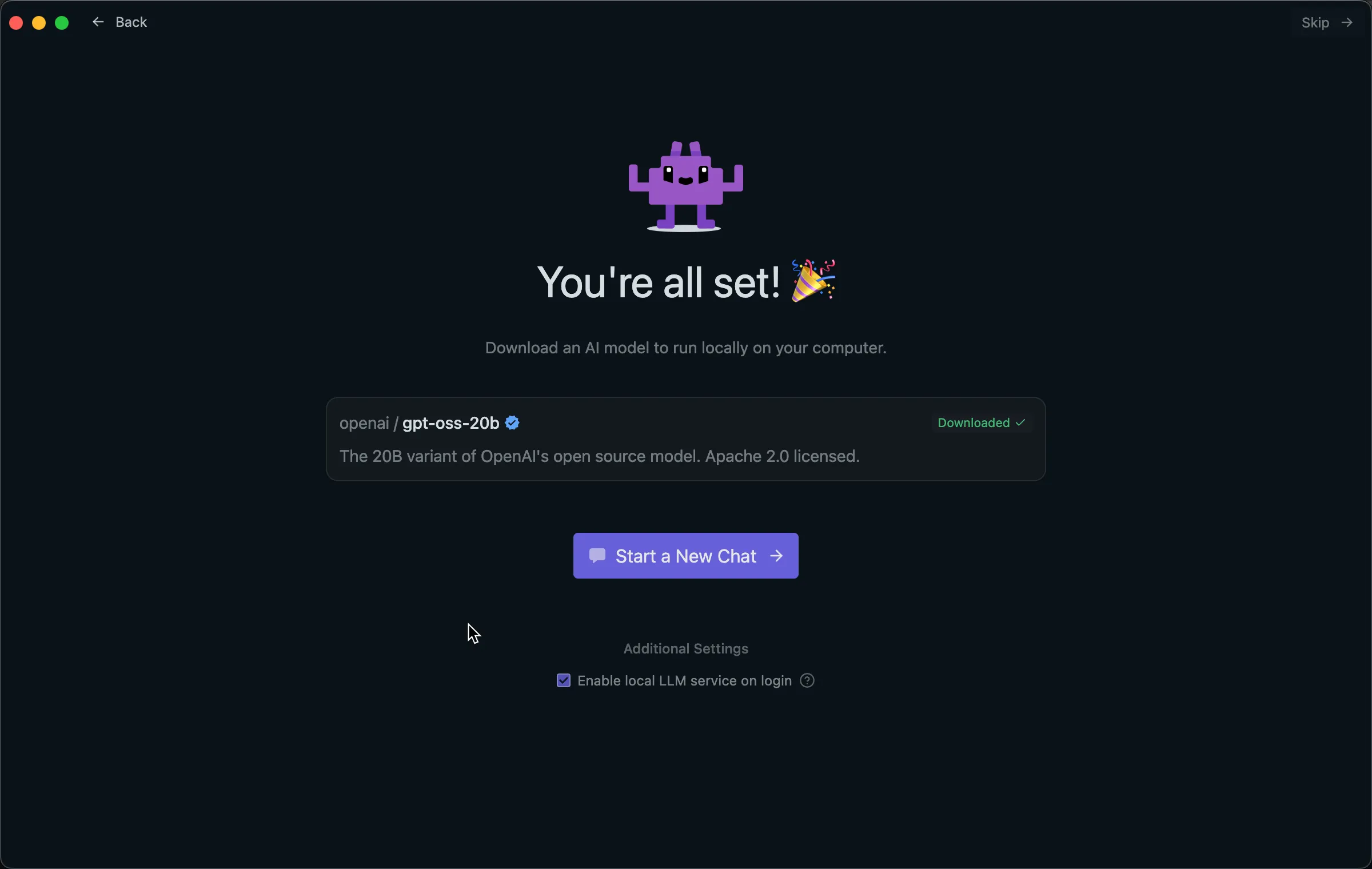 start chat